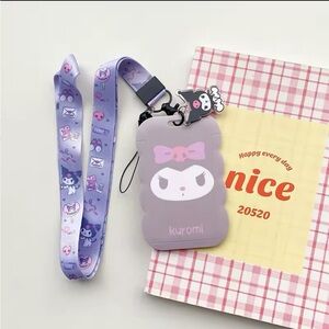 Kuromi Cute Badge Card Holder NEW